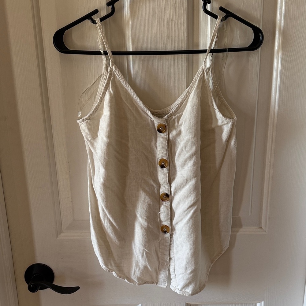 Hayden Cream Button-Front Camisole